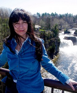 <p>Professor Margaret Bruchac, Native American Studies coordinator at Avery Point, at Ausable Chasm, N.Y. Photo by Justin Kennick</p>