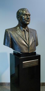 <p>A bust of the late Sen. Thomas Dodd at the Thomas J. Dodd Research Center. Photo by Peter Morenus</p>