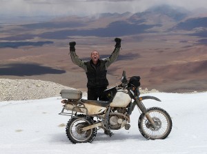 <p>Jeff Roy at the top of Quetena Volcano in Bolivia. Photo by Jeff Roy</p>