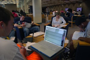 <p>The Learning Commons is a popular place for students to study, both individually and in groups.</p>