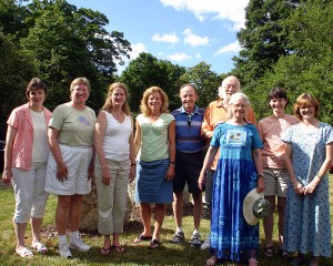 <p>Former graduate students of Professor Norman Klein attend his 75th birthday reunion in Storrs. Photo by Lawrence Hightower                            </p>