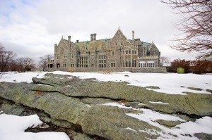 <p>A view of the Branford House at the Avery Point Campus. Photo by Peter Morenus</p>