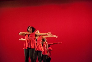 <p>Delta Sigma Theta performs in the Step Into Action Step Competition at the Jorgensen Center for the Performing Arts. Photo by Lauren Cunningham</p>