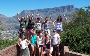 <p>Participants in the UConn Honors in Cape Town Study Abroad program, spring semester 2010. Photo supplied by Study Abroad</p>