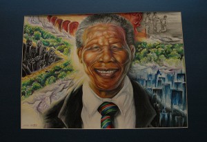 <p>'Nelson Mandela,' by David C. Jackson, '07. Photo by Margaret Malmborg</p>
