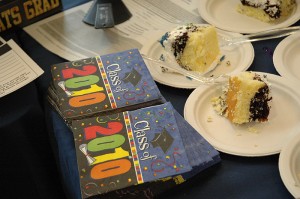<p>Cake was served to seniors during the Grad Fair. Photo by Margaret Malmborg</p>