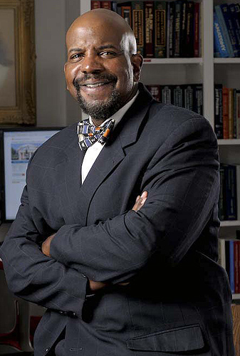 <p>Cato T. Laurencin, M.D., Ph.D. is a nationally prominent orthopedic surgeon, professor and administrator. He joined the UConn Health Center on August 11,2008 as its new vice president for health affairs and is the seventh dean of the University of Connecticut School of Medicine. Photo by Michael Bailey</p>