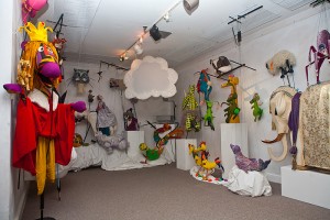 <p>Puppets of endless variety await their turn in the spotlight. Photo by Sean Flynn</p>