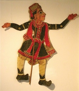 Puppet from the Epic Shadows exhibit by Andhra Pradesh, on display at UConn Health Center
