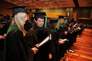 Medical graduates recite the Hippocratic Oath.