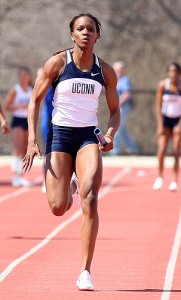 <p>Trisha-Ann Hawthorne is the most decorated track athlete in Huskies' history.. Photo courtesy of Athletic Communications</p>