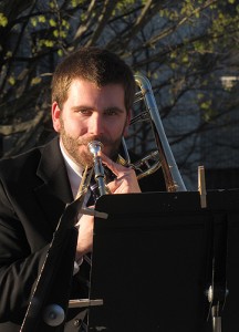 <p>Trombonist Greg Platt was part of the Jolokia Brass Trio. </p>