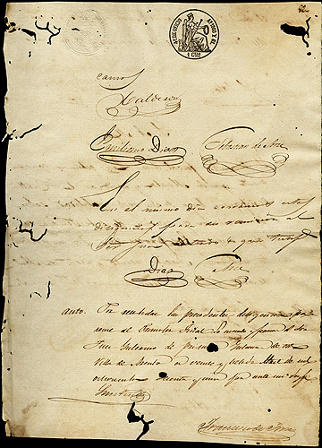 A 19th-century court document in manuscript hand from Puerto Rico.