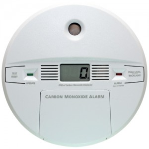 A carbon monoxide detector with a battery backup can sense unsafe levels of CO in the home even during a power outage.
