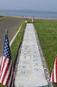 The state of Connecticut 9/11 memorial in Westport.