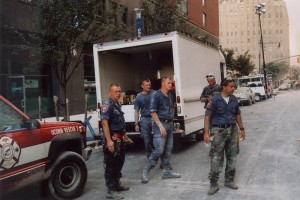 A team of UConn Health tactical paramedics and an emergency medicine physician responded to lower Manhattan Sept. 11, 2001. (Photo provided by the UConn Health Fire Department)