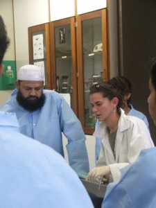 Bogomolni works with veterinary students at the University of the West Indies School of Veterinary Medicine. Due to its location, the school offers students an opportunity to focus on exotic diseases and wildlife.