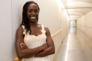 Actuarial science major Tiffany Daley is the first recipient of the IABA scholarship. (Daniel Buttrey/UConn Photo)