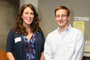 Anna Schierberl Scherr and Benjamin Meagher, both Ph.D. candidates in psychology, are the first to be named Farber Graduate Fellows. (Tina Covensky for UConn)