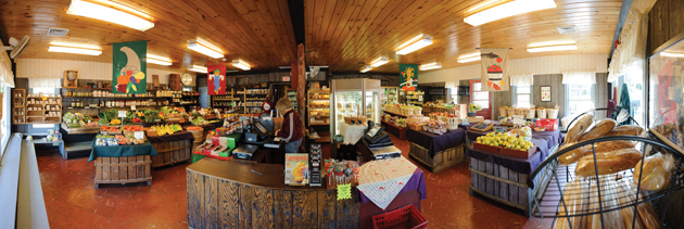 The Holmberg Orchards retail store in Gales ferry offers locally produced foods and wine. (Peter Morenus/UConn Photo)