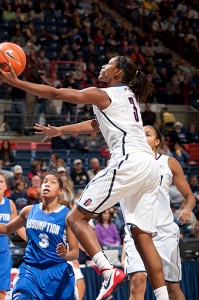 Senior guard Tiffany Hayes.