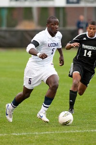 Sophomore defender Andrew Jean-Baptiste '14 (CLAS).