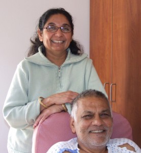 Ramesh Nar, pictured with his wife, Labhu, underwent an emergency angioplasty a record 21 minutes after paramedics brought him to the UConn Health Center Emergency Department Nov. 7.