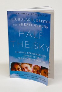 The first book selected for the UConn Reads Program, Half the Sky, by Nicholas D. Kristof and Sheryl WuDunn. (Sean Flynn/UConn Photo)