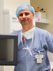 David Rosinski, Director of Perfusion Services at UConn Health Center, is the winner of the Hartford Business Journal's Health Care Hero award for 2011. (Tina Encarnacion/UConn Health Center Photo)