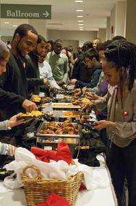 A Kwanzaa meal is served at the African American Cultural Center on Dec. 9. (Max Sinton '15 (CLAS)/UConn Photo)