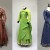 Women of New England: Dress from the Industrial Age, 1850–1900. Cranberry brocade bodice and maroon silk taffeta skirt, 1880. 1875 young woman's day dress. Burgundy dressing gown. (William Benton Museum of Art - Press Images)