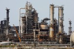 Oil refinery.