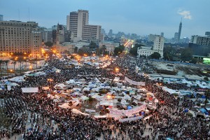 On Feb. 9, 2011, more than a million people in Tahrir Square, Cairo, Egypt, demanded the removal of the regime and Mubarak's resignation. (Wikimedia Commons Photo)