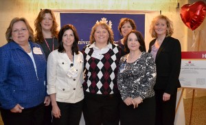 Heart Failure Symposium organizers (left to right) Linda Mickelson, Ann Sakitis, Georg'Ann Bona, Anne Niziolek, Cheryl Tafas, Susan Garthwait and Wendy Martinson. (Tina Encarnacion/UConn Health Center)