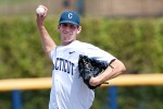 Senior Pitcher David Fisher '12 (CLAS) has struck out 43 batters in 2012. (Steve Slade for UConn)