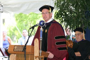 Governor Dannel P. Malloy addressed the Law School Graduates (Tina Covensky for UConn)