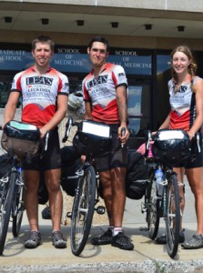 Coast to Coast riders Nate Windon, Sean Burn, and Melina Benson