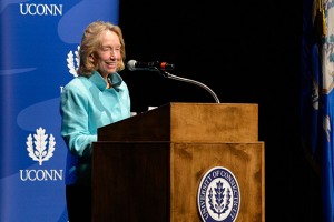 Doris Kearns Goodwin's appearance was the opening presentation of the Edmund Fusco Contemporary Issues Forum. (Peter Morenus/UConn Photo)
