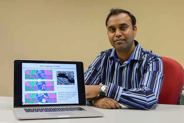 Avinash Dongare, associate professor of materials science on Oct. 23, 2012. (Peter Morenus/UConn Photo)
