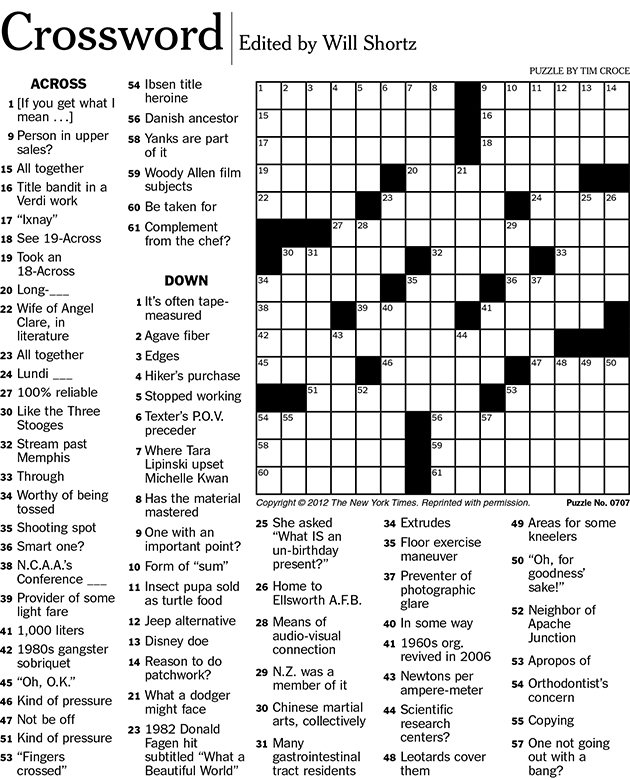 Creating Crosswords for the New York Times UConn Today