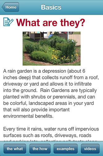 Rain garden app basics.