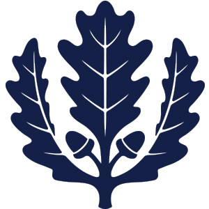 The oak leaf will remain as a secondary graphic element.