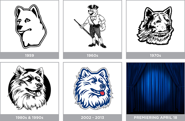 The Jonathan Husky image has changed several times since the husky dog was adopted as the University mascot in 1935.