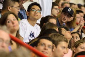 Huskies new and old were present at Convocation ... with plenty to think about at the start of the Fall semester. (Ariel Dowski '14 (CLAS)/UConn Photo)