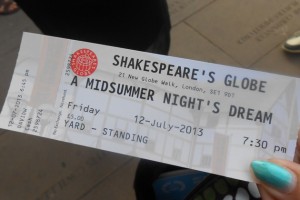 Alexandria Bottelsen took the opportunity to see 'A Midsummer Night's Dream' at Shakespeare's Globe, a reconstruction of the Elizabethan Globe Theatre, in London. (Photo courtesy of Alexandria Bottelsen)