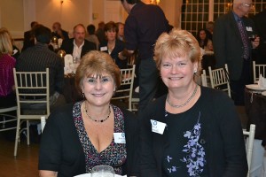 Ann Marie Capo and Iris Mauriello celebrate 35 years of service. (Kristin Wallace/UConn Health Center Photo)