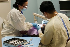 The Health Center is one of the sites where dental students from throughout the region can take the national licensing exam. (Tina Encarnacion/UConn Health Center Photo)