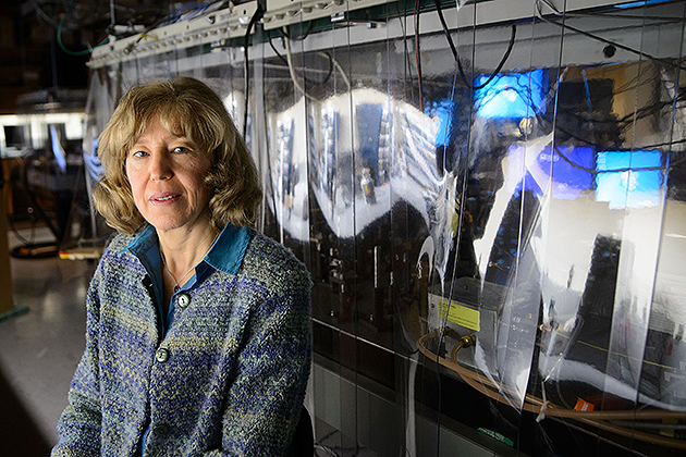 Norah Berrah, professor and head of the department of physics, is an internationally known researcher and advocate for women in STEM fields. (Peter Morenus/UConn Photo)