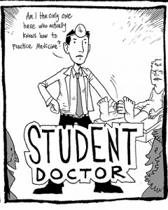 Second-year medical student Jason Bitterman contributed his comic strip Student Doctor B.A. to the inaugural issue of Anastomoses.