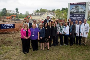 Community leaders and UConn Health officials were on hand today to celebrate the construction of a new Canton Medical Office building. (Tina Encarnacion/UConn Health)